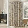 thumbnail image 1 of Palermo Khaki Classic Polyester Waterproof Fabric Paisley Shower Curtain,Printed Decorative Taupe Bathroom Curtains,72" W x Extra 84" L, 1 of 6