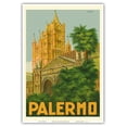 thumbnail image 1 of Palermo Sicily Italy - Duomo (Cathedral) - Vintage Travel Poster by Attilio Ravaglia c.1930s - Master Art Print (Unframed) 13in x 19in, 1 of 4