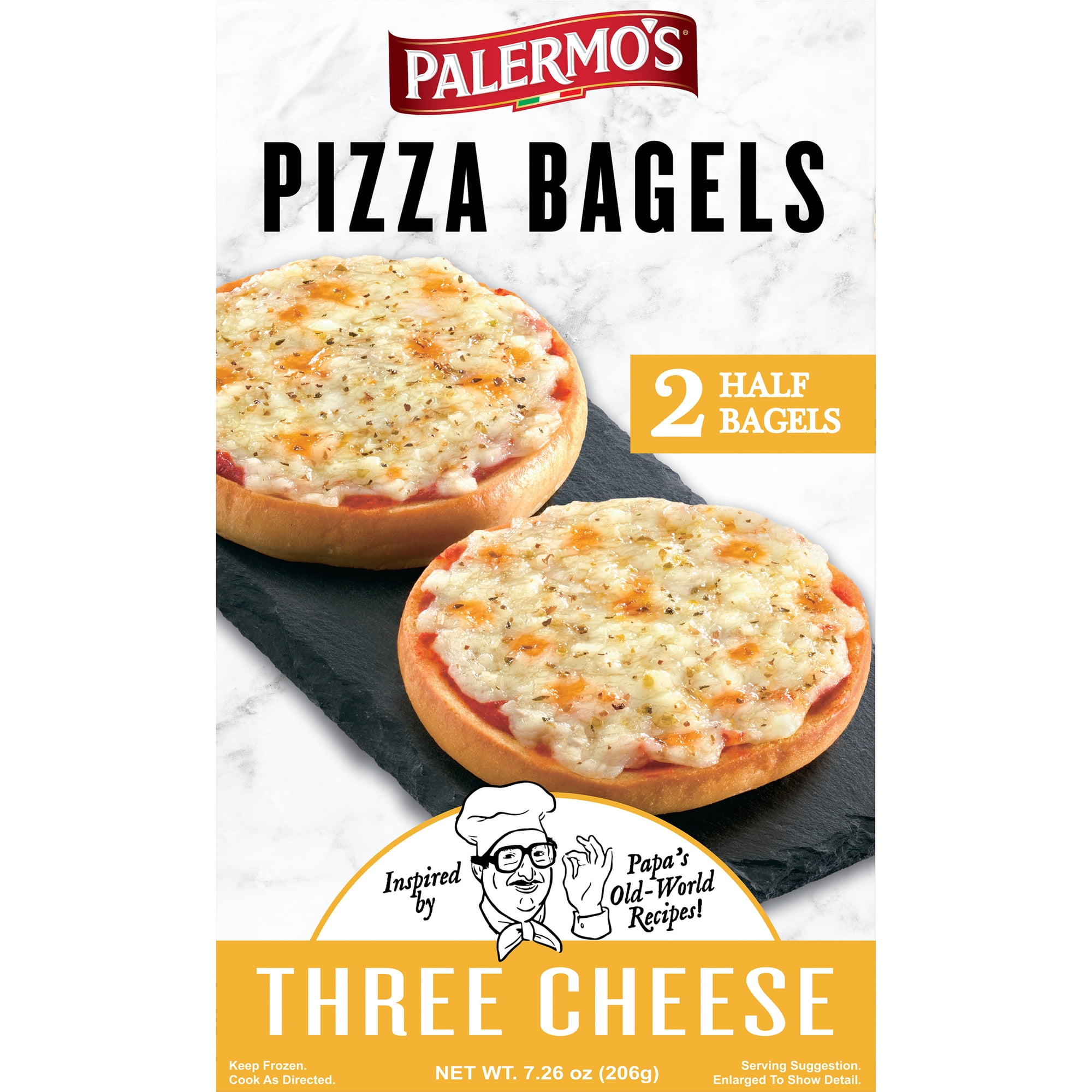 Palermo's Pizza Bagels Cheese 7.26 oz, 2 Ct Bagels per Box