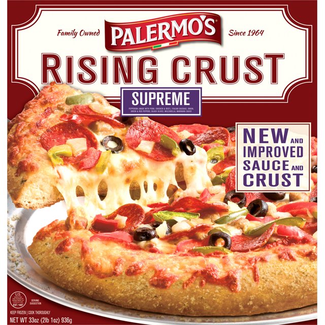 Palermos Rising Crust Supreme Frozen Pizza 33oz