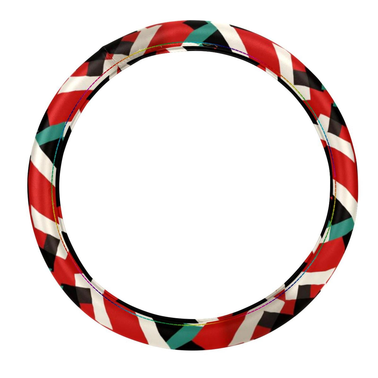 Palestine 14.5 Inch Printing PVC Leather Car Wheel Cover Steering Wheel