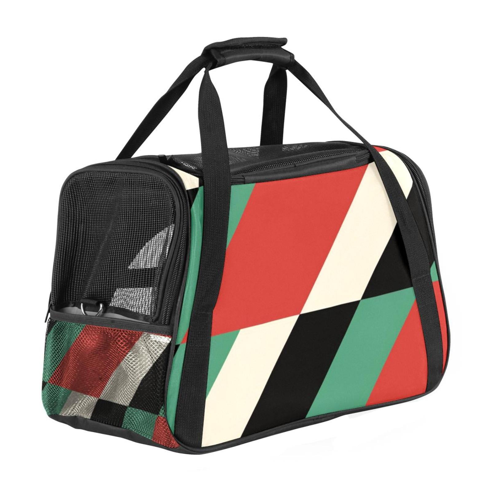 Palestine Fabric 900D Oxford Cloth Cat Carrier with Sherpa Base and