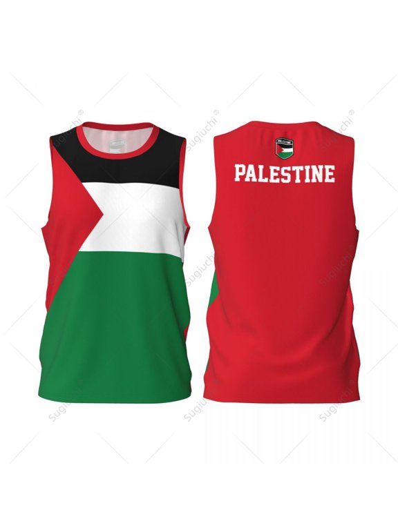 Palestine Flag Basketball Sports Jersey Men Boys Multifunction Running Fitness Sleeveless tshirt Exclusive Custom Name Nunber