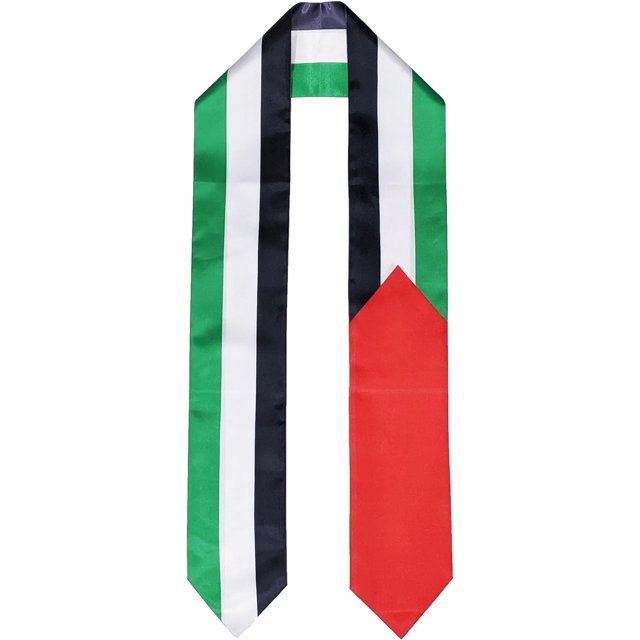 Palestine Flag Graduation Stole, Palestine Flag Graduation Sash