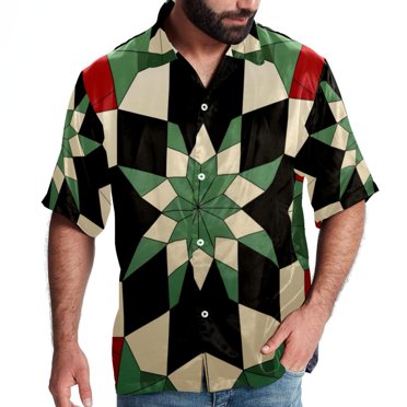 St. Patrick's Day Hawaiian Shirt For Men - Green Clover Print Button Down