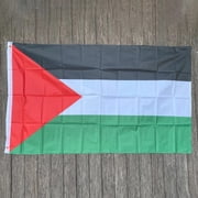 Palestine National Flag 3ft x 5ft, Premium Polyester Indoor Outdoor Hanging Palestinian Banner