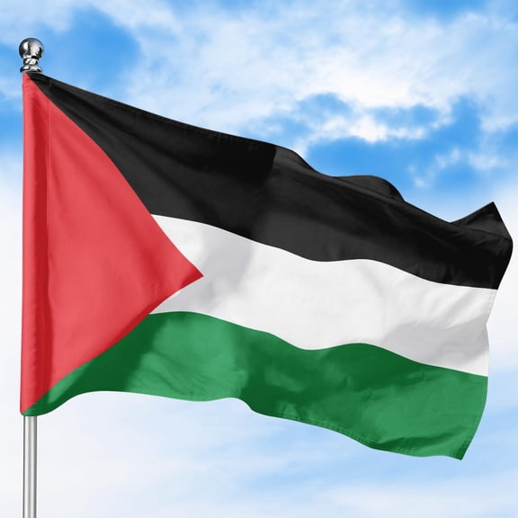 Palestine Outdoor Flag (1x1.5ft) by DreamController - Durable, Fade-Resistant Polyester, Double-Stitched, Brass Grommets - HD Printed Middle East Asia Flag - Made in USA
