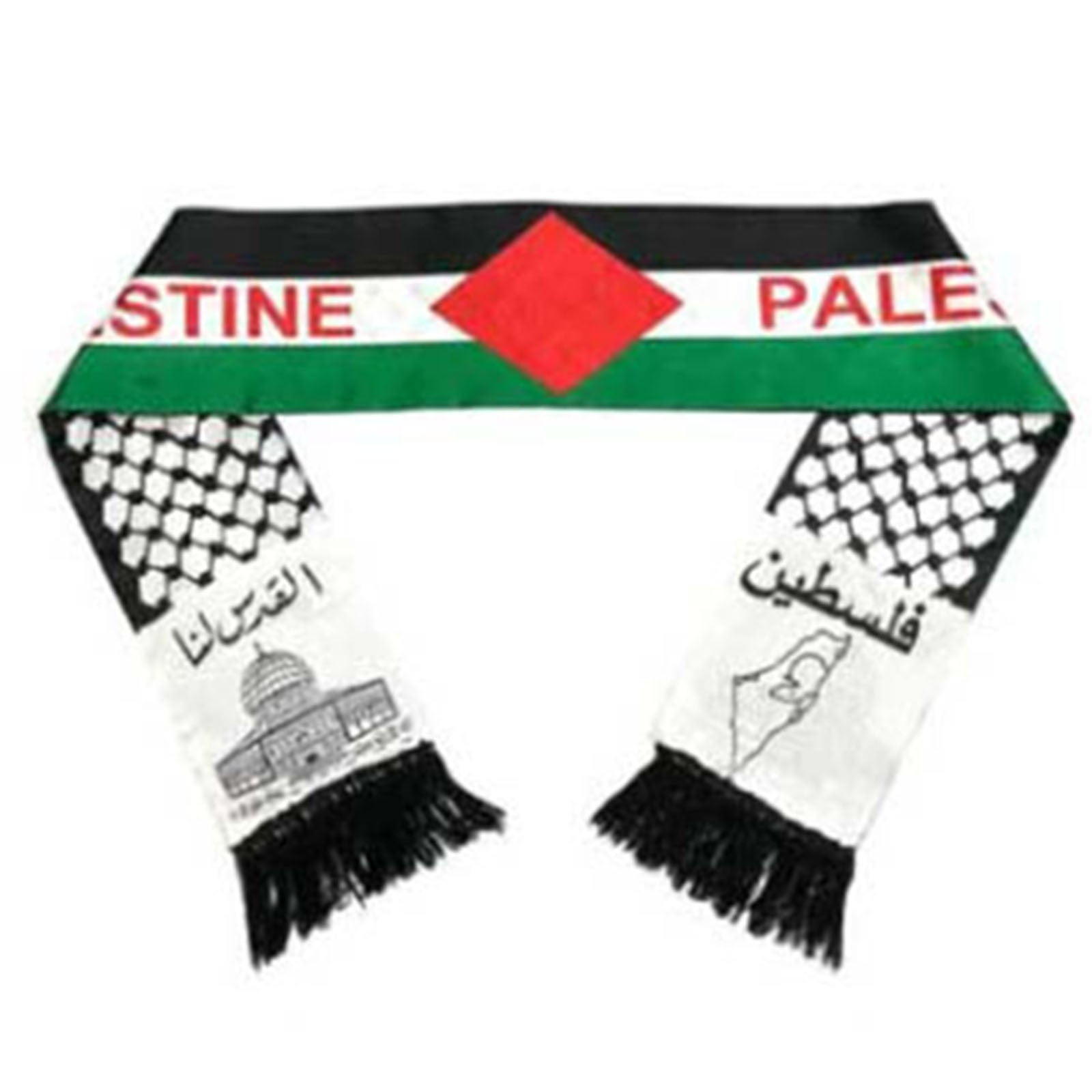 Palestine Scarf Double Side Palestine Flag Scarf Palestinian Shawl 14*135cm