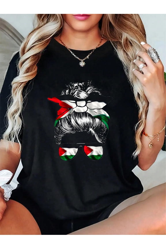 Palestine Women Palestinian Flag For Girls Kids Toddler Tee T-Shirt