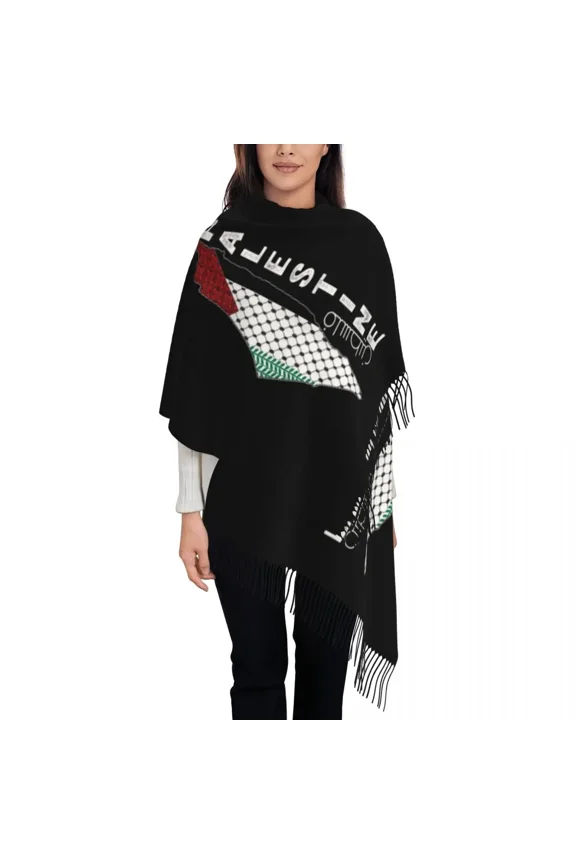 Palestines Shawls Wraps for Womens Warm Large Long Scarf Palestinian Hatta Kufiya Keffiyeh Pattern Pashminas Shawl Scarves
