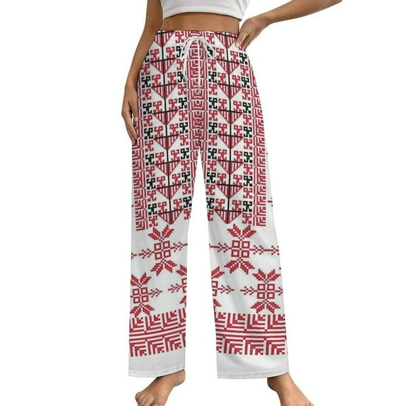 Palestinian Embroidery Women's Pajamas Pajama Pants Women's Sleepwear Lounge Sleep Bottoms Stretch with Pockets