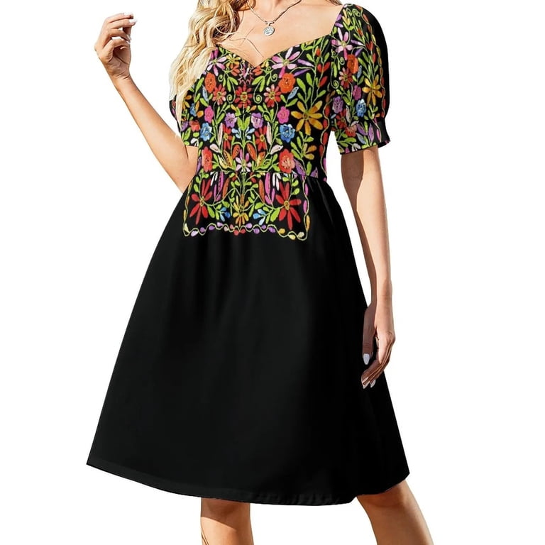 Palestinian Flowers Embroidery Dress summer dress korean women elegant  party dresses for women 2024 - Walmart.com