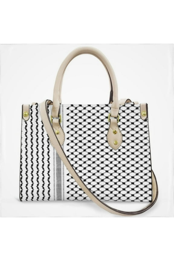 Palestinian Hatta Kufiya Folk Pattern Cross Body Bags For Women Small Leather Female Handbags Fashion Top-Handle Totes