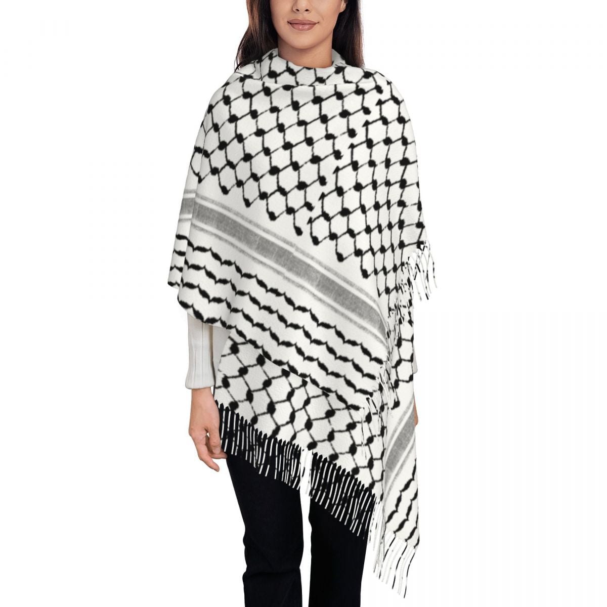 Palestinian Hatta Kufiya Shawl Wraps Warm Large Soft Scarf Palestine ...