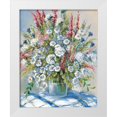 thumbnail image 1 of Paleta, Anna 12x14 White Modern Wood Framed Museum Art Print Titled - Cheerful flowers II, 1 of 4