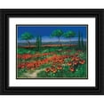 thumbnail image 1 of Paleta, Anna 24x19 Black Ornate Wood Framed with Double Matting Museum Art Print Titled - Field of primroses, 1 of 4