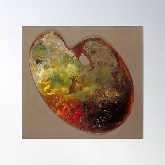 Palette (19Th Century) - Rosa Bonheur Poster Wall Art, Modern Wall Decor For Living Room Bedroom, 16x16 UNFRAMED