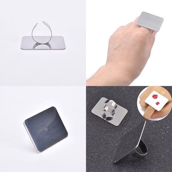 Palette Adjustable Ring for Nail Art Foundation Mixing Makeup Stainless Steel