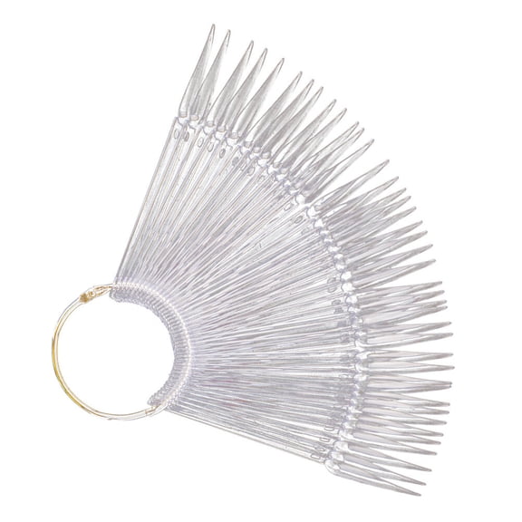 IMIKEYA Nail Display Palette Clear Plastic Nail Tips 50Pcs Lucency Practice