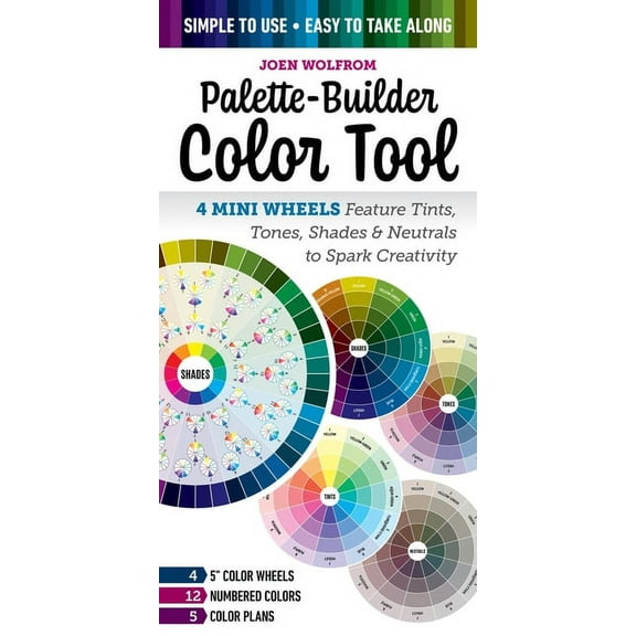 Palette-Builder Color Tool : 4 Mini Wheels Feature Tints, Tones, Shades & Neutrals to Spark Creativity; Simple to Use, Easy to Take Along; 12 Numbered Colors, 5 Color Plans, (4) 5 Color Wheels (General merchandise)
