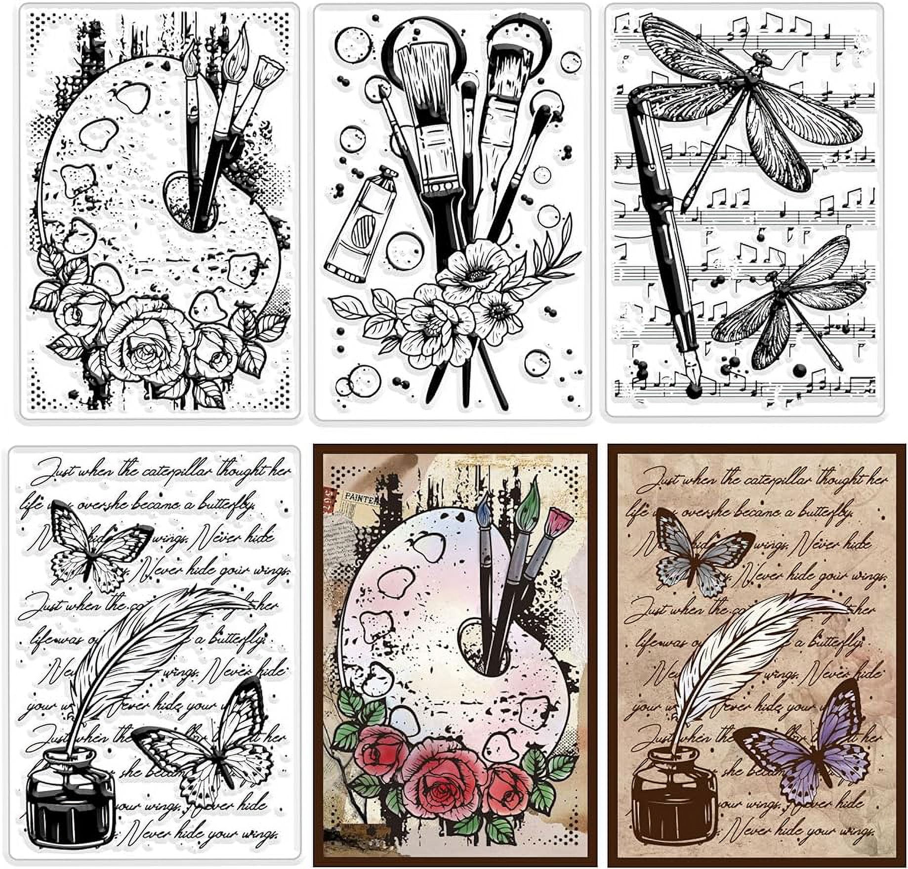 Book Retro Rubber Clear Stamp Transparent Stamp For - Temu