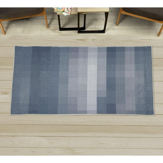 Palette Decorative Rug, Abstract Vortex Swirls and Shapes Pattern Vibrant Pastel Color Gradients, Quality Carpet for Bedroom Dorm and Living Room, 6 Sizes, Pale Blue, by Ambesonne