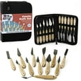 thumbnail image 1 of Palette Painting Knife Set 12 Pack with Carrying Case- Stainless Steel Art Paint Knives, 1 of 4