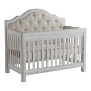 Pali Design Cristallo Forever Tufted Panel Wood/Fabric Crib in White