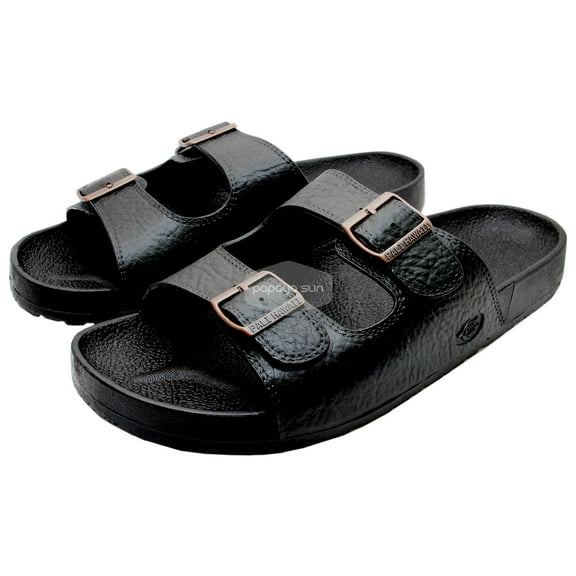 Pali Hawaii Black Jandals with Buckle Jesus Hawaiian Sandal