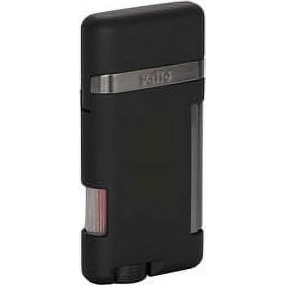 Pali Lazio Single Angled Jet Flame Cigar Lighter, Durable Metal Body, Black