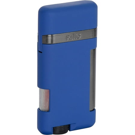Palió Lazio Single Angled Jet Flame Cigar Lighter, Durable Metal Body, Blue