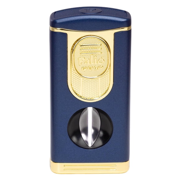 Pali PRO Trevi Triple Torch Lighter with Built-in V-Cutter, Blue