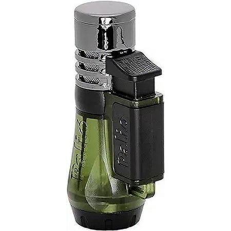 Palió Vesuvio Triple Jet Flame Torch Lighter, Green