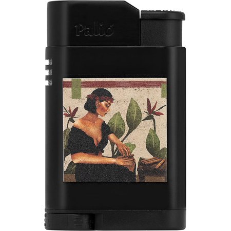 Palio Ballista Jet-Flame Table Lighter Havana Beauties Global NFT Gallery Series, Cubanesque Cigar Portrait, Smoking Reliable Flame Wind Resistant (Havana Delight)