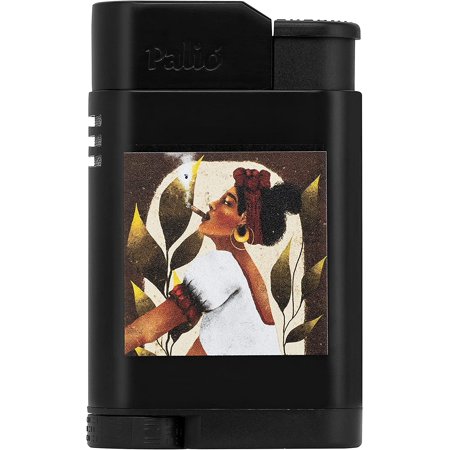 Palio Ballista Jet-Flame Table Lighter Havana Beauties Global NFT Gallery Series, Cubanesque Cigar Portrait, Smoking Reliable Flame Wind Resistant (Havana Insight)