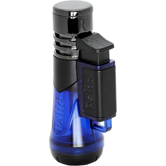 Palio Siena Single Jet Flame Cigar Lighter, Extra Large Fuel Tank, Blue
