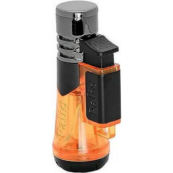 Palio Siena Single Jet Flame Cigar Lighter, Extra Large Fuel Tank, Yellow
