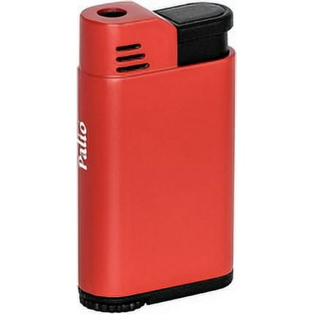Palio Torcia Single Jet Flame Lighter, Durable Metal Body, Red