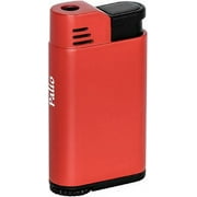 Palio Torcia Single Jet Flame Lighter, Durable Metal Body, Red