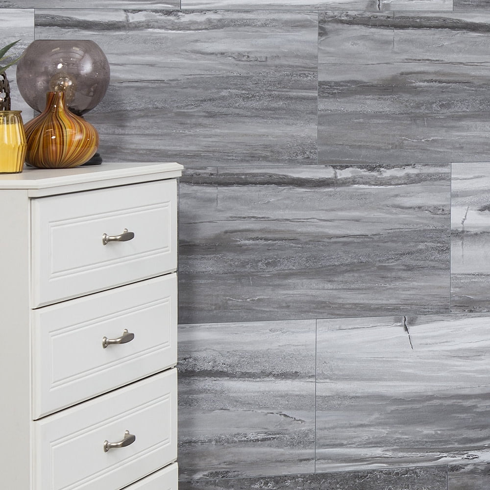 Hermitage Granite Gray Vinyl Waterproof Wall Tiles for Bathroom