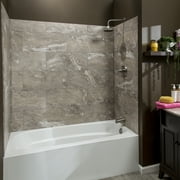 Palisade 23.2in x 11.1in Vinyl Wall Tile Shower Kit in Venetian Marble