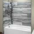 Palisade 25.6in x 14.8in Vinyl Wall Tile Shower Kit in Hermitage ...
