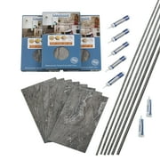 Palisade 25.6in x 14.8in Vinyl Wall Tile Shower Kit in Spanish Marble