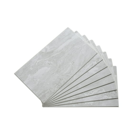 Palisade 25.6in x 14.8in Vinyl Wall Tile in Iced Pewter