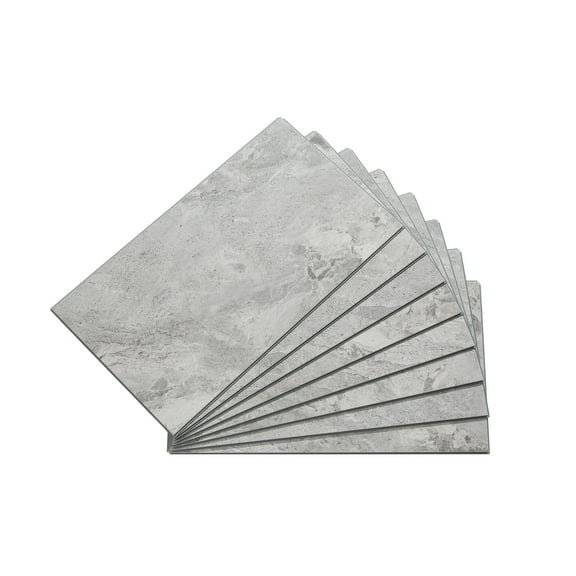Palisade 25.6in x 14.8in Vinyl Wall Tile in Silver Lake