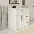 thumbnail image 1 of Palisade 36" Bathroom Vanity with White Cabinet and Engineered Marble Top, 1 of 5