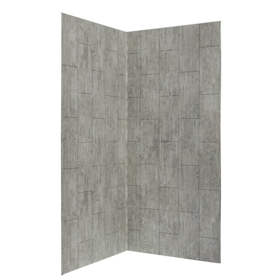 Palisade 36in x 36in x 78in Waterproof Vinyl Corner Shower Surround Kit with Accessories in Urban Coast