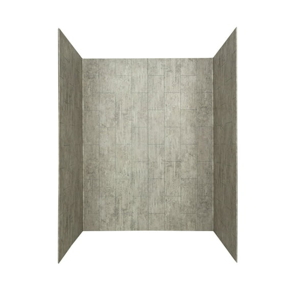 Palisade 78in x 60in x 36in Waterproof Vinyl Shower Surround Kit with Accessories in Urban Coast