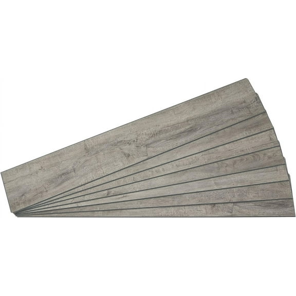 Palisade 46.7 in. x 7.2 in. Vinyl Interlocking Wall/Backsplash Planks in Gray Oak (7 Pack)