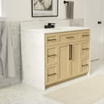 thumbnail image 1 of Palisade 48" Bathroom Vanity with Blonde Cabinet and Engineered Marble Top, 1 of 8